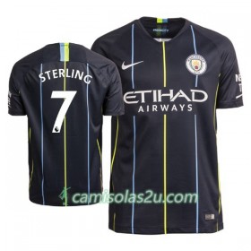 Camisolas de Futebol Manchester City Sterling 7 Equipamento Alternativa 2018/19 Manga Curta